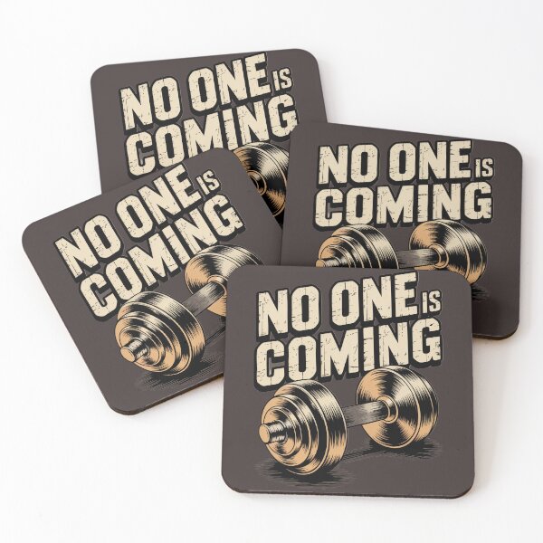 Item preview, No One Is Coming - Gym Motivation Dumbbell Shirt designed and sold by Hadamah.