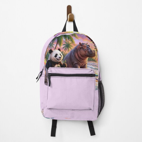 Item preview, Cute Animal Beach Party at Sunset – Panda, Hippo, Beaver & Platypus Tropical Vacation designed and sold by mikemuchu.