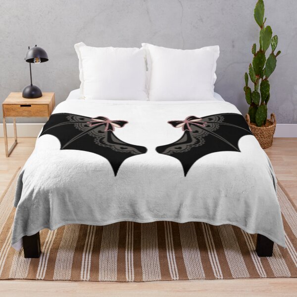 Item preview, Dark Coquette Bat Wings with Pink and Black Bows designed and sold by CozyDesignsCo.