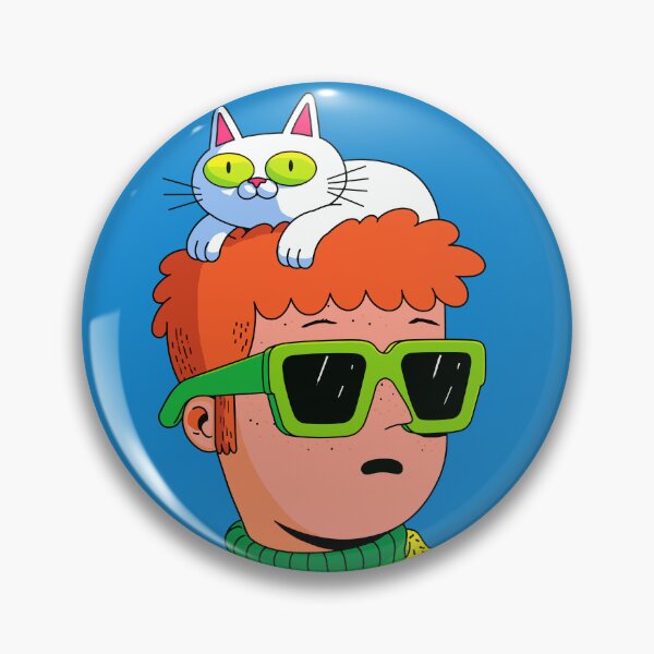 Item preview, Cool Guy Unaware Cat on Head designed and sold by shafranietz.