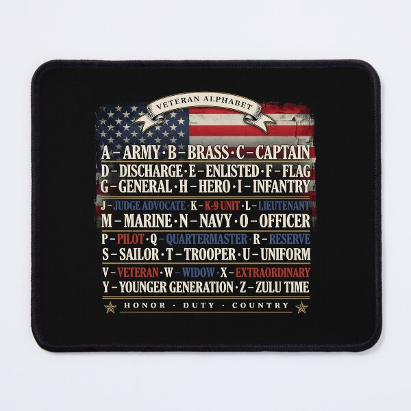 Item preview, Veteran Alphabet Patriotic Military Tribute with American Flag Style designed and sold by Redgiant87x.