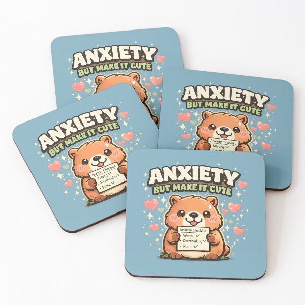 Item preview, Anxiety But Make It Cute Capybara Shirt  Funny Mental Health Kawaii Capybara Retro Graphic Tee designed and sold by  Artistry in Motion by MADsrecreation.