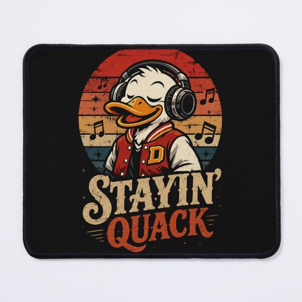 Item preview, Stayin' Quack Retro Duck Music Lover Vintage Sunset DJ Bird Funny Music Pun T-Shirt designed and sold by HOUSE OF TIST.