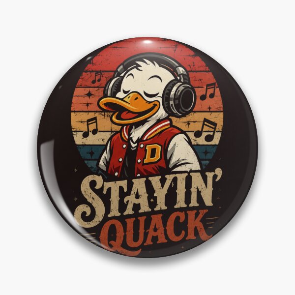 Item preview, Stayin' Quack Retro Duck Music Lover Vintage Sunset DJ Bird Funny Music Pun T-Shirt designed and sold by HOUSE OF TIST.