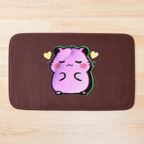 Item preview, Kawaii Pink Glitch Hearts Hamster Happy designed and sold by AstronautMerch.
