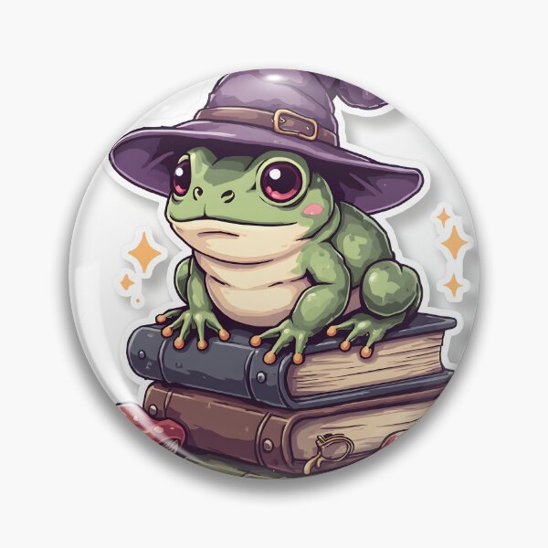Item preview, Cute Witch Frog Books Goblincore designed and sold by InfiniteAuraHub.