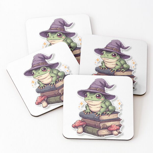 Item preview, Cute Witch Frog Books Goblincore designed and sold by InfiniteAuraHub.