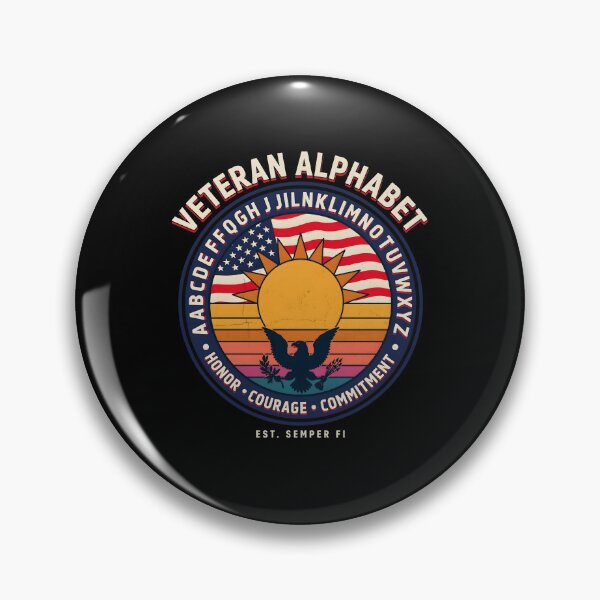 Item preview, Veteran Alphabet American Flag Military Heritage Patriotic designed and sold by Redgiant87x.