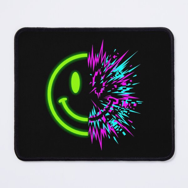 Item preview, Neon Glitch Acid Smiley Face Techno Rave designed and sold by SPAZE-Typo.