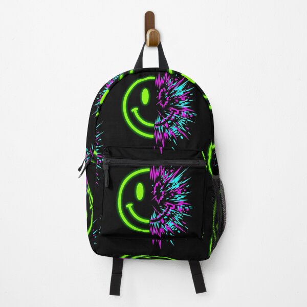 Item preview, Neon Glitch Acid Smiley Face Techno Rave designed and sold by SPAZE-Typo.