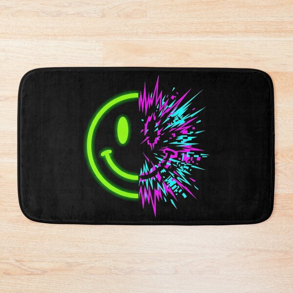 Item preview, Neon Glitch Acid Smiley Face Techno Rave designed and sold by SPAZE-Typo.