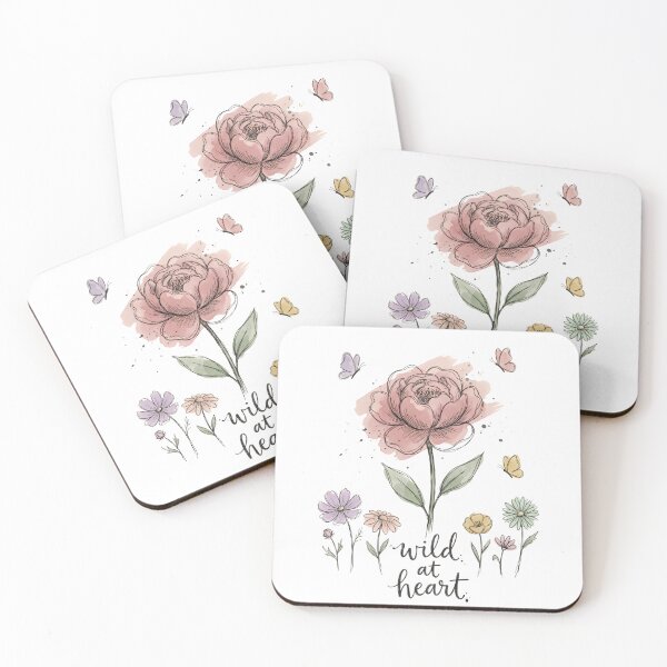 Item preview, Wild at Heart Floral Design | Boho Wildflower Illustration with Butterflies & Vintage Botanical Art designed and sold by JadmeStudio.