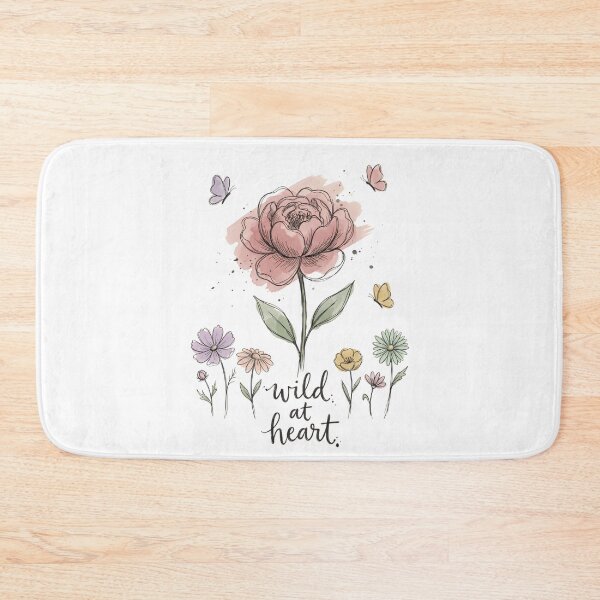 Item preview, Wild at Heart Floral Design | Boho Wildflower Illustration with Butterflies & Vintage Botanical Art designed and sold by JadmeStudio.