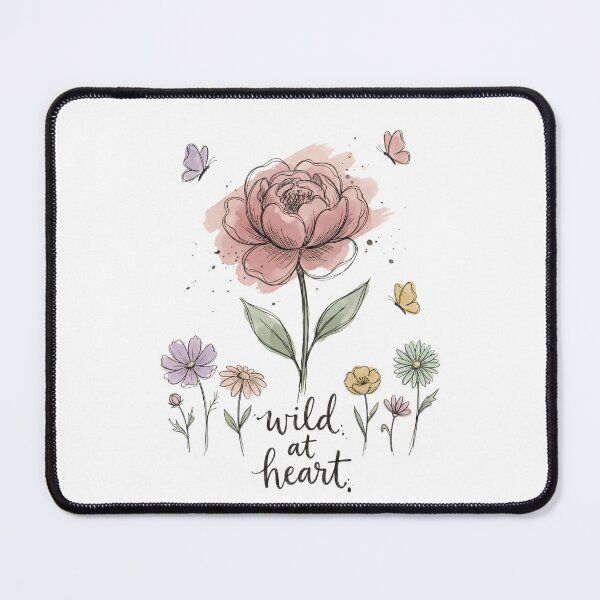 Item preview, Wild at Heart Floral Design | Boho Wildflower Illustration with Butterflies & Vintage Botanical Art designed and sold by JadmeStudio.