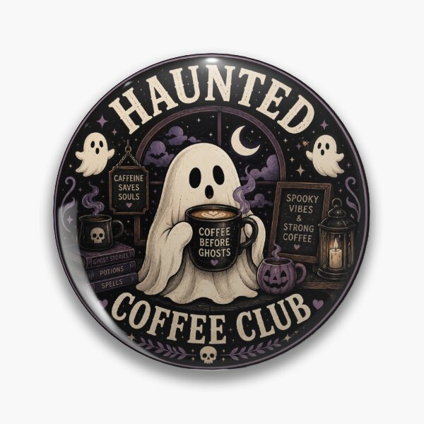 Item preview, Haunted Coffee Club Ghost designed and sold by AstraDrip Studio.