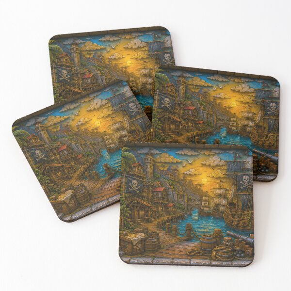 Item preview, The Pirate's Cove | Pirate Harbor Adventure Art designed and sold by IGLCreative.