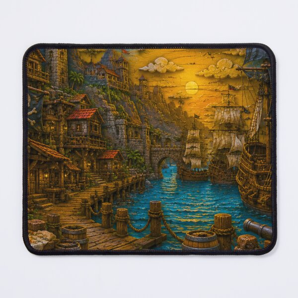 Item preview, The Pirate's Cove | Pirate Harbor Adventure Art designed and sold by IGLCreative.