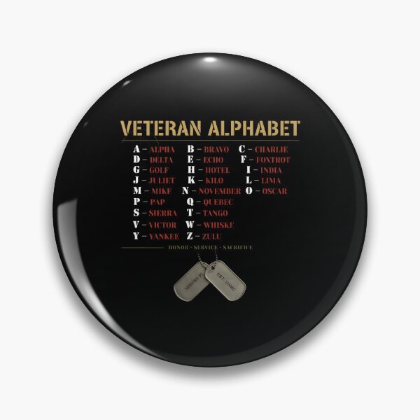 Item preview, Veteran Alphabet Retired Veteran Military Pride American Flag designed and sold by Redgiant87x.