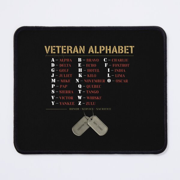 Item preview, Veteran Alphabet Retired Veteran Military Pride American Flag designed and sold by Redgiant87x.