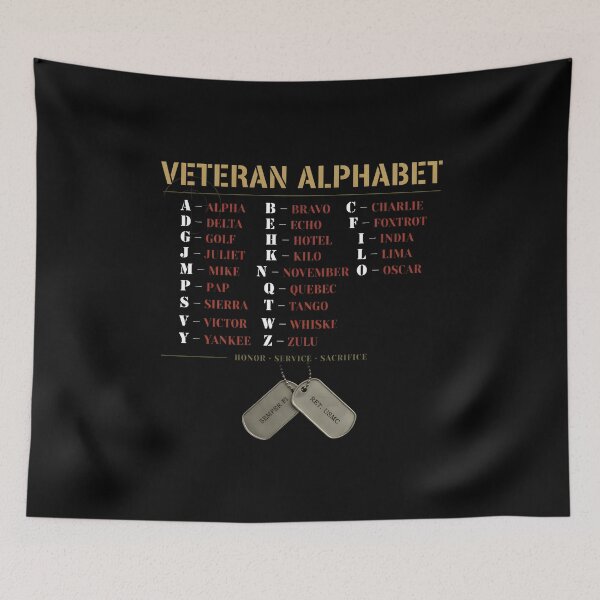 Item preview, Veteran Alphabet Retired Veteran Military Pride American Flag designed and sold by Redgiant87x.