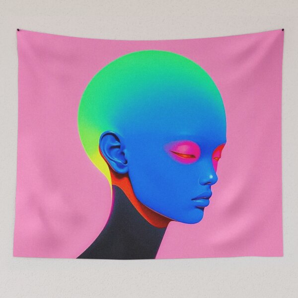 Item preview, BLUE AND GREEN AND PINK AND RED designed and sold by GoodCompanyTee.