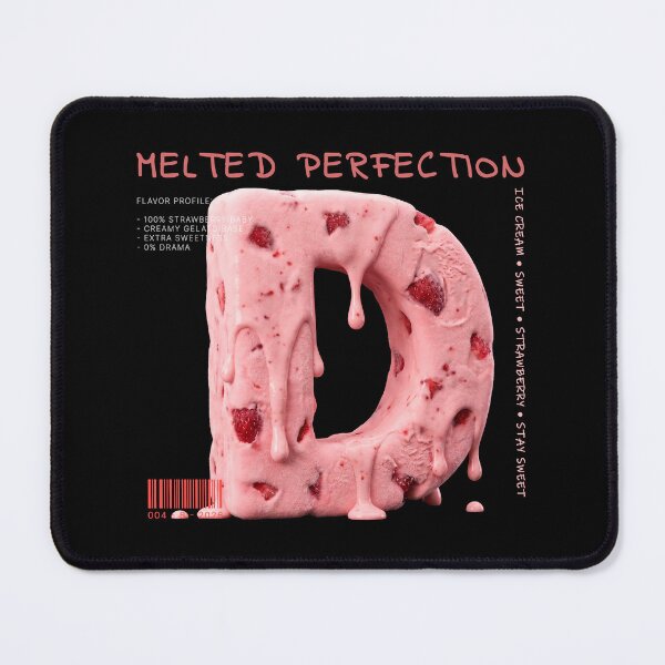 Item preview, Melting Strawberry Ice Cream Letter D designed and sold by JOCSTOCK.