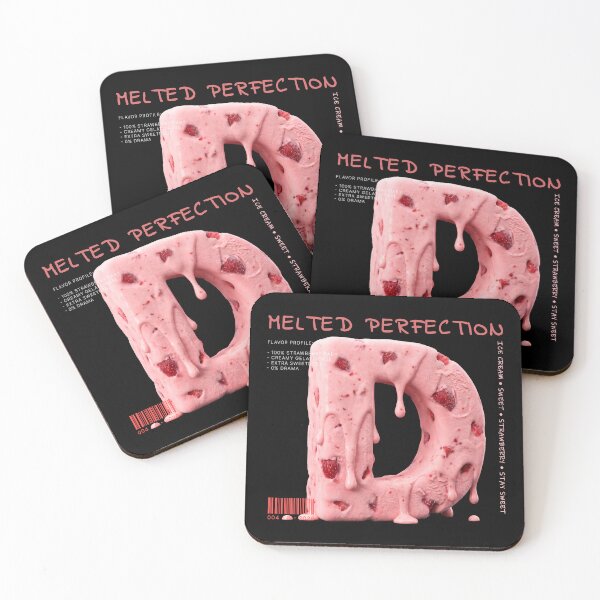 Item preview, Melting Strawberry Ice Cream Letter D designed and sold by JOCSTOCK.