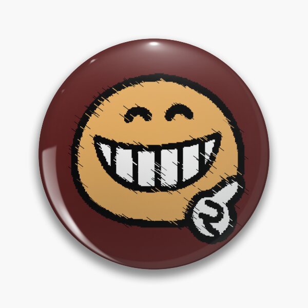 Item preview, Orange Smiley Face Big Teeth Sketch Effect designed and sold by AstronautMerch.