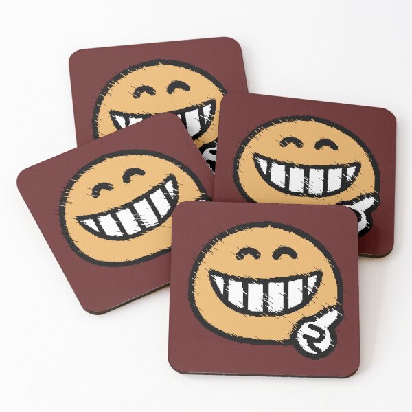 Item preview, Orange Smiley Face Big Teeth Sketch Effect designed and sold by AstronautMerch.