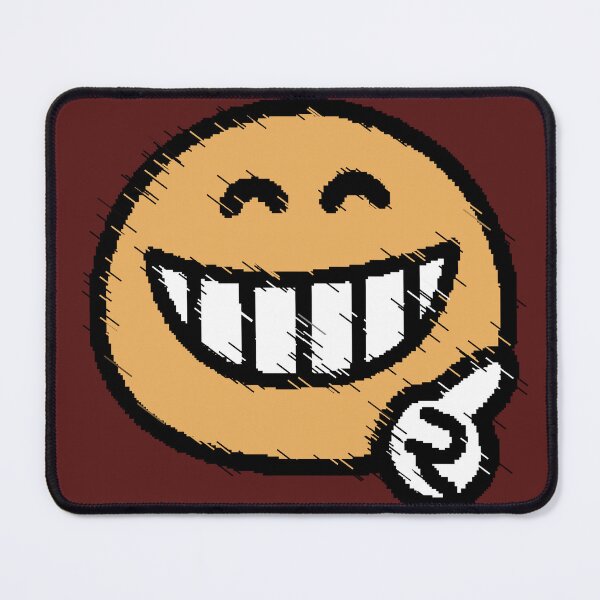 Item preview, Orange Smiley Face Big Teeth Sketch Effect designed and sold by AstronautMerch.