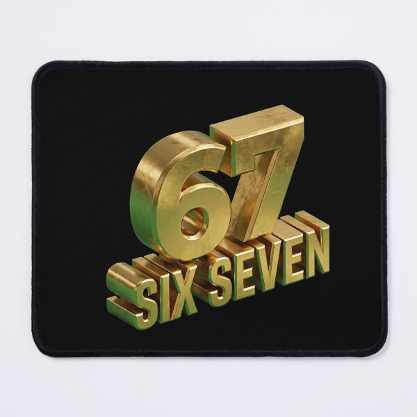 Item preview, 67 Six Seven - Trendy 3D Gold Luxury Edition Meme designed and sold by Utopian-Magic.