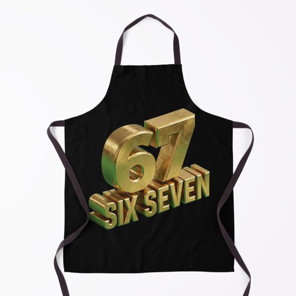 Item preview, 67 Six Seven - Trendy 3D Gold Luxury Edition Meme designed and sold by Utopian-Magic.