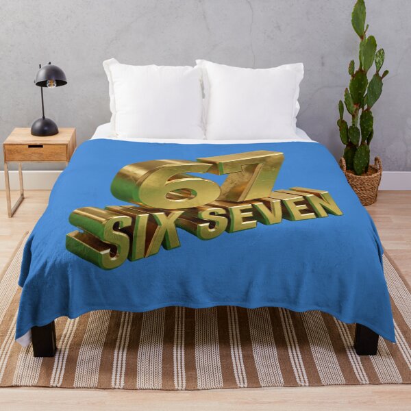 Item preview, 67 Six Seven - Trendy 3D Gold Luxury Edition Meme designed and sold by Utopian-Magic.