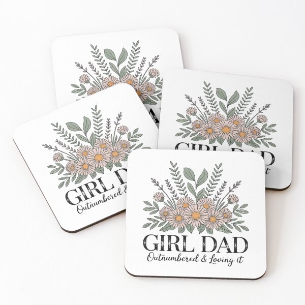 Item preview, Floral Girl Dad Quote with Daisy Bouquet Illustration designed and sold by DariaOltes.