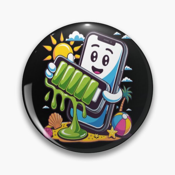 Item preview, Funny Smartphone Melting Battery in Summer Heat designed and sold by DailySparks.