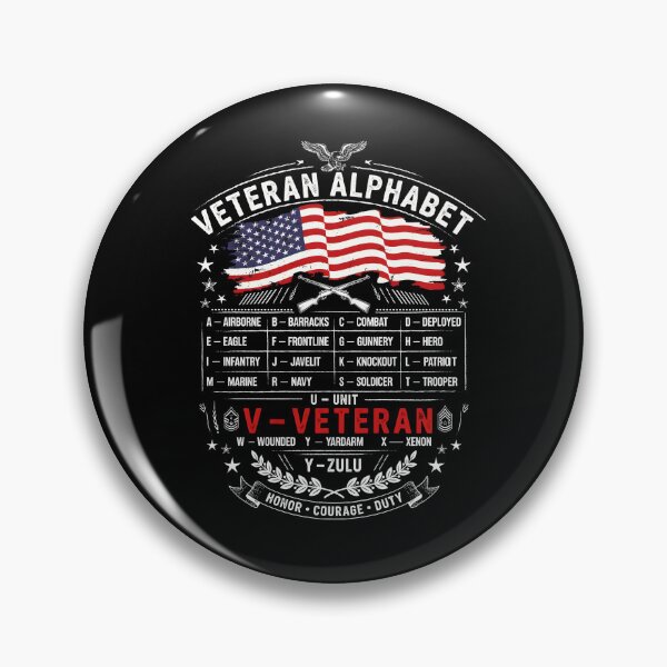 Item preview, Veteran Alphabet Proud Retired Military American Flag Patriotic designed and sold by Redgiant87x.