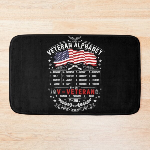 Item preview, Veteran Alphabet Proud Retired Military American Flag Patriotic designed and sold by Redgiant87x.