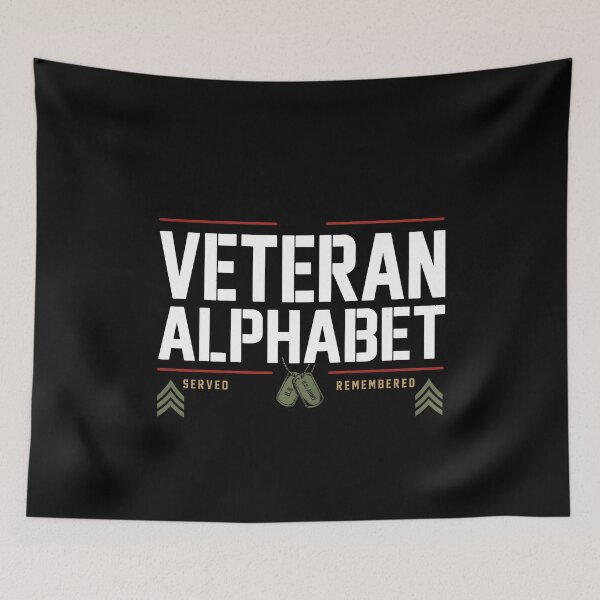Item preview, Veteran Alphabet Military Veteran Pride Patriotic American Flag designed and sold by Redgiant87x.