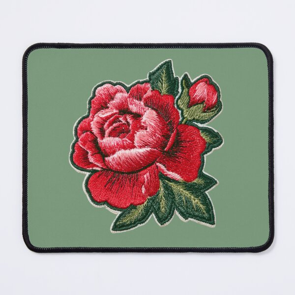 Item preview, Vintage Red Rose Embroidery designed and sold by MegaNovaArt.