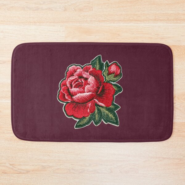 Item preview, Vintage Red Rose Embroidery designed and sold by MegaNovaArt.