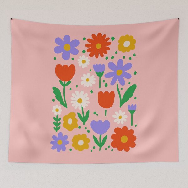 Item preview, Colorful Cottage Floral Illustration designed and sold by soheedesigns.