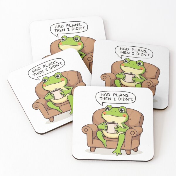 Item preview, Funny Frog Cartoon Had Plans Meme designed and sold by BeautifulVibe.