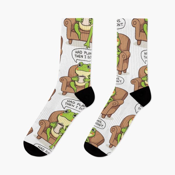 Item preview, Funny Frog Cartoon Had Plans Meme designed and sold by BeautifulVibe.