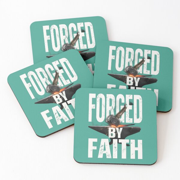 Item preview, Forged By Faith | Christian Gym Motivation Fitness Design designed and sold by Hadamah.