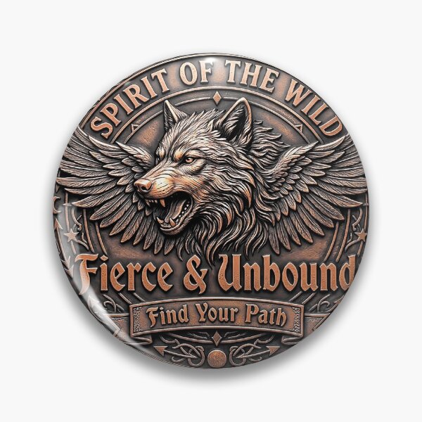 Item preview, Fierce and Unbound Winged Wolf Vintage Emblem designed and sold by Munib320.