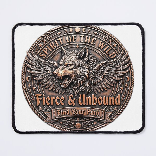Item preview, Fierce and Unbound Winged Wolf Vintage Emblem designed and sold by Munib320.