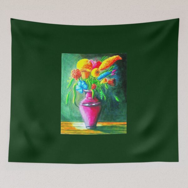 Item preview, Vibrant Flowers in a purple vase aesthetic purposes designed and sold by Shukasya-Arts.