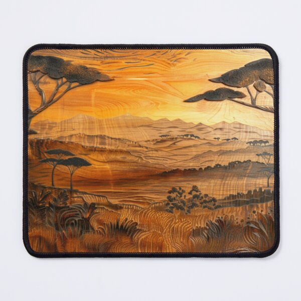Item preview, African Savanna Wall Art | Wood Relief Landscape 2D Print designed and sold by GSizzle1.