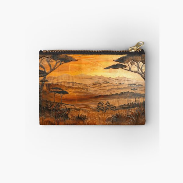 Item preview, African Savanna Wall Art | Wood Relief Landscape 2D Print designed and sold by GSizzle1.