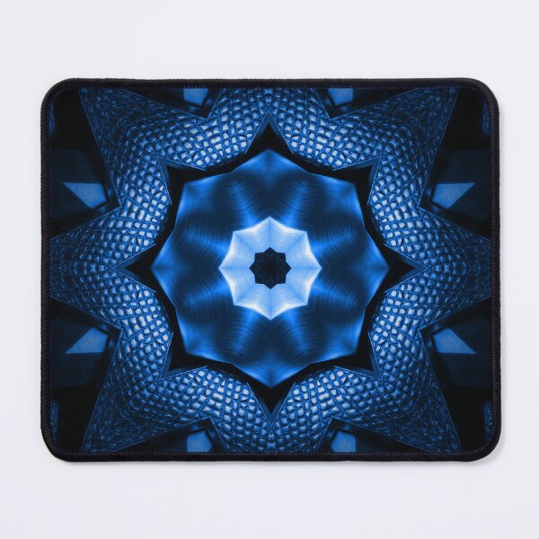 Item preview, Blue Kaleidoscopic Mandala Star designed and sold by IntelliMindDesigns.